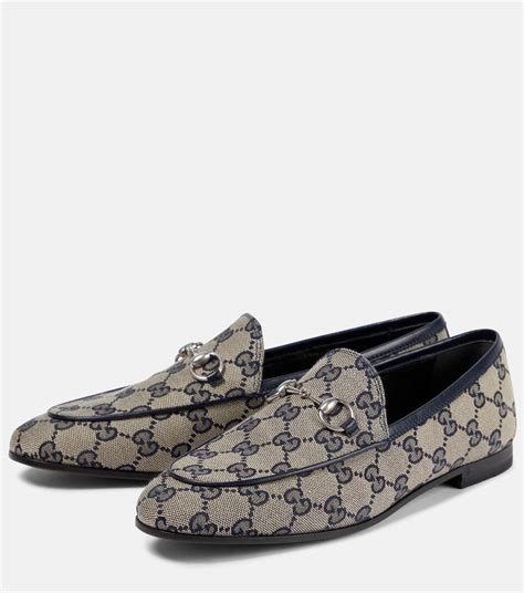 gucci jordaan gg canvas loafer